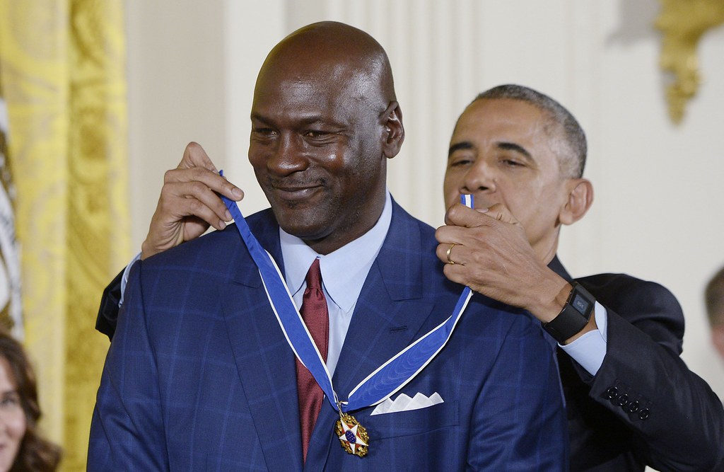 Scully、Jordan、Abdul-Jabbar　白宮接受表揚