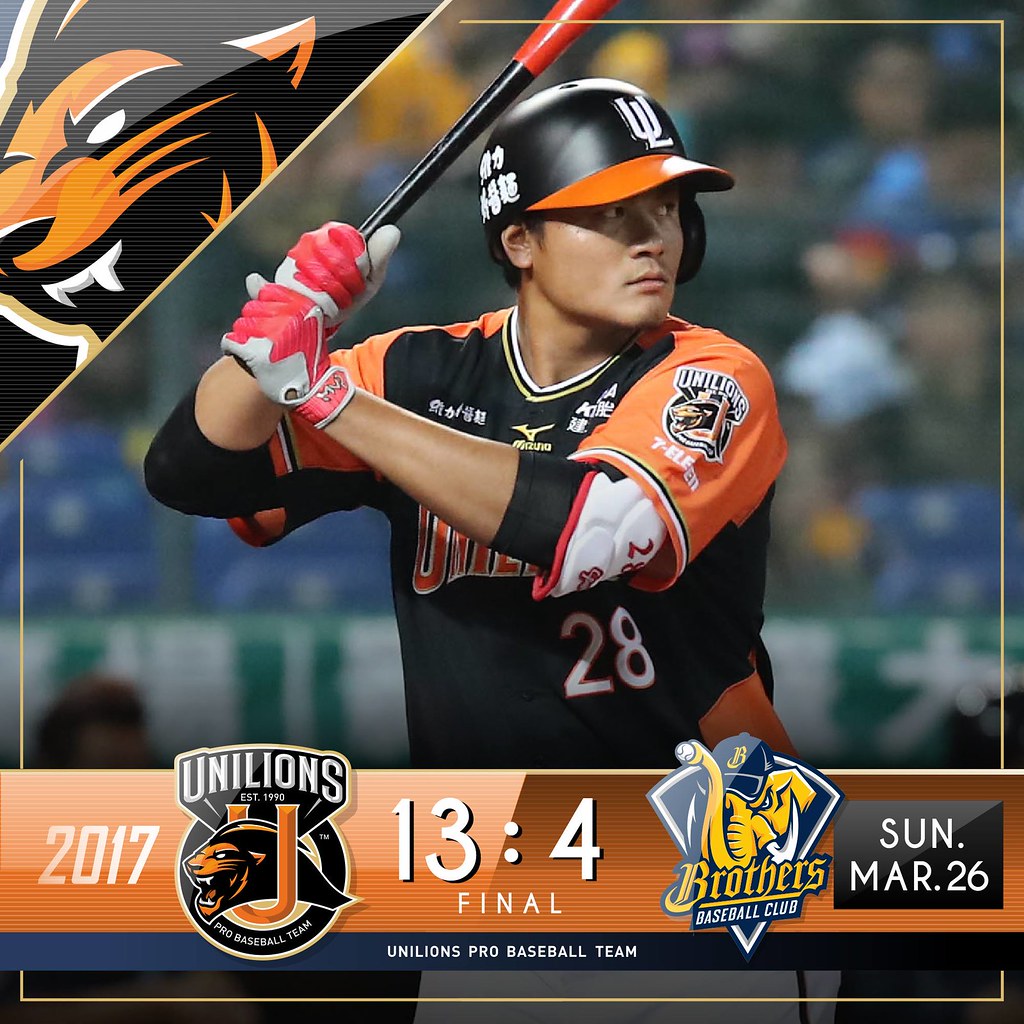 鄭鎧文生涯首支滿貫砲　統一擊潰中信