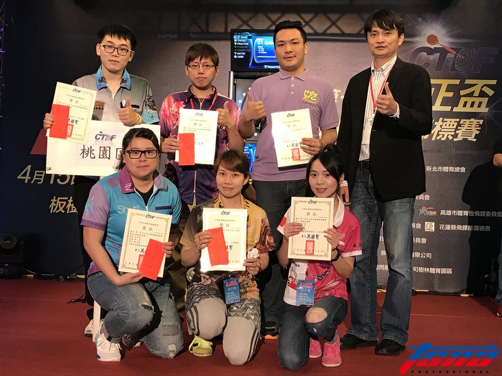 飛鏢國手選拔　理事長馮勝賢現身打氣