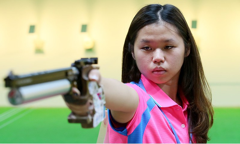 余艾玟空氣手槍第8名　射擊2金1銀1銅創最佳成績