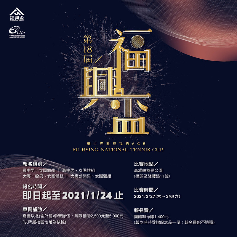 千名網球好手齊聚福興盃　總獎金上看59.4萬元