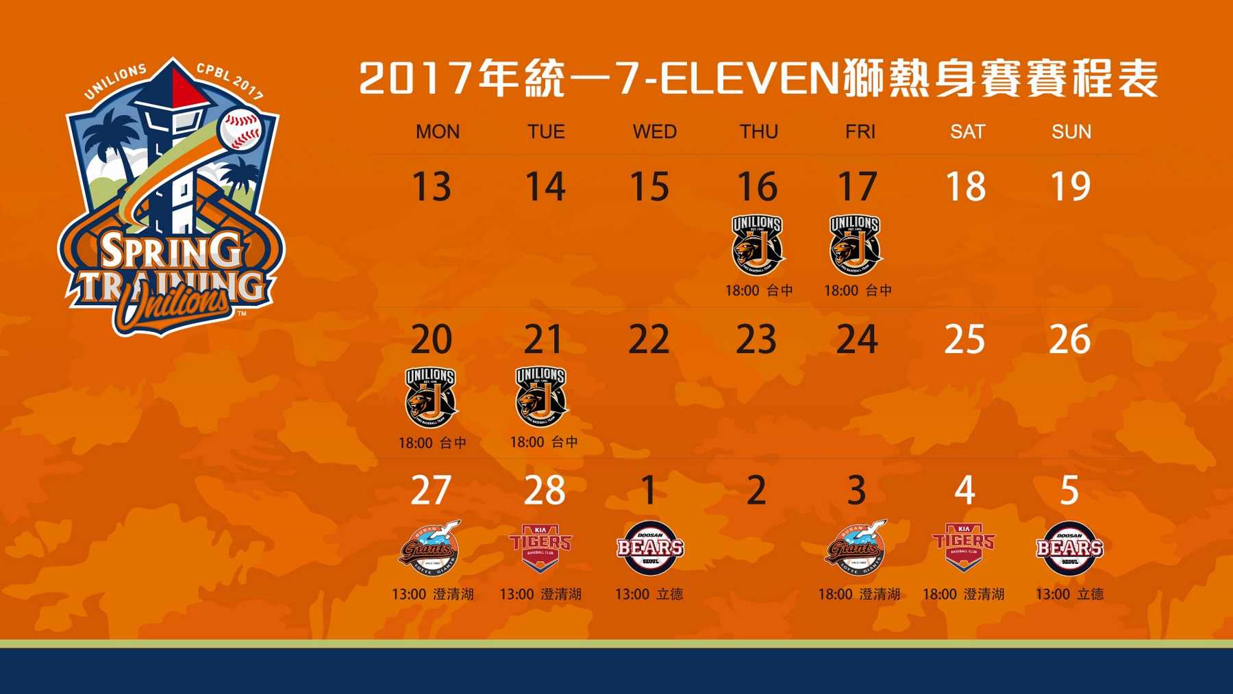 統一獅自辦對抗賽台中開打　歡迎球迷進場加油