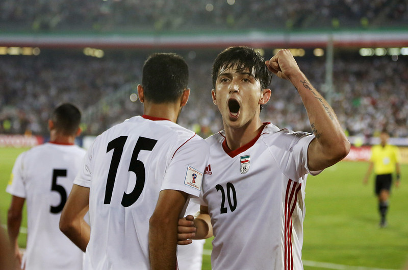 伊朗隊Sardar Azmoun。（AFP授權）