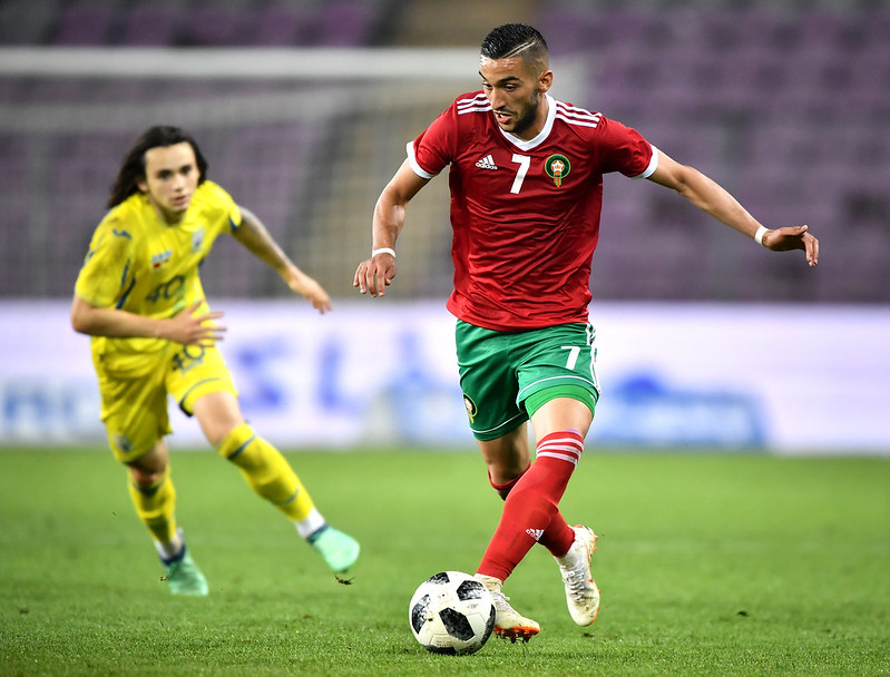 摩洛哥隊Hakim Ziyech。（AFP授權）