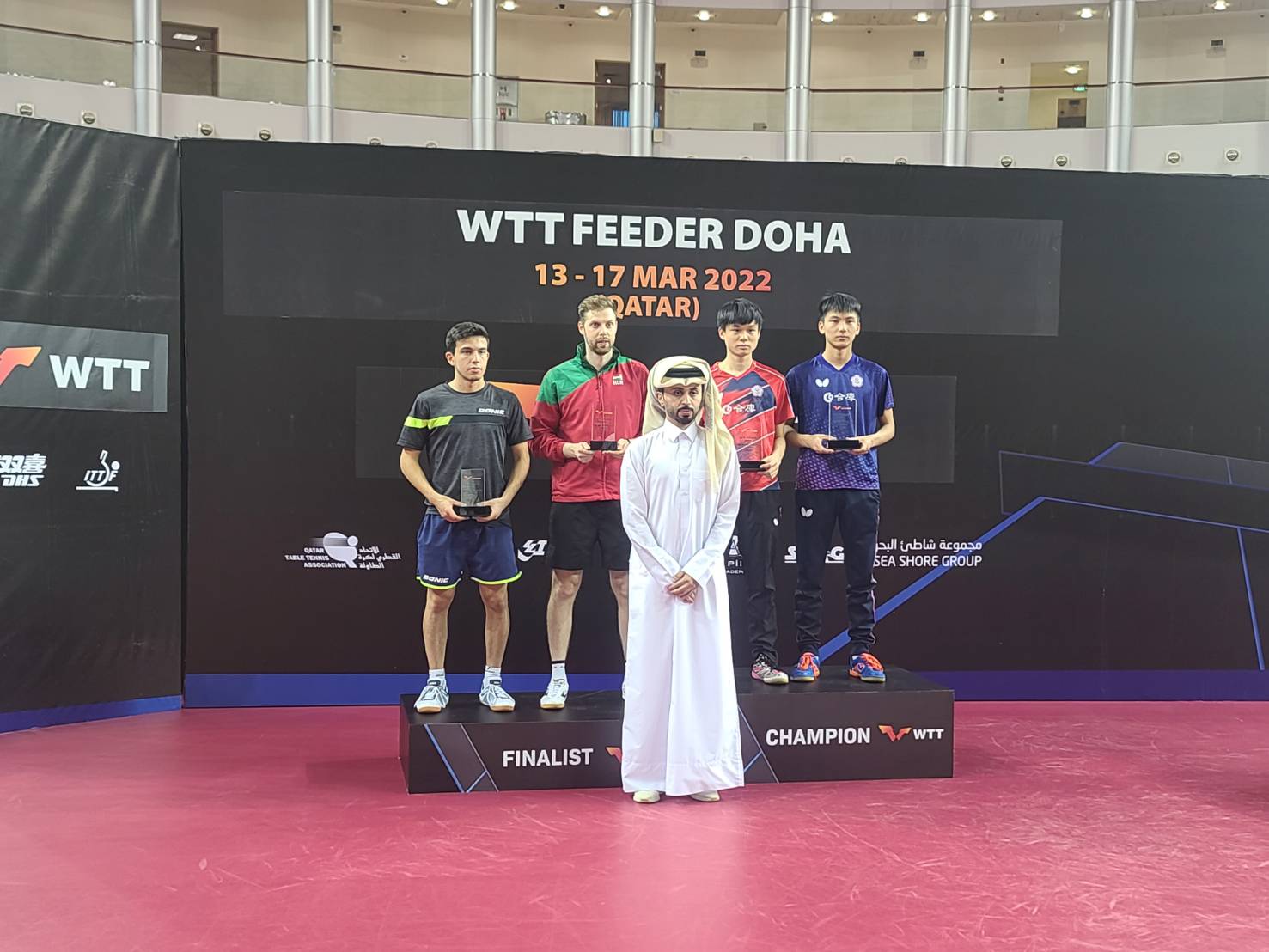 WTT杜哈支線賽　臺灣新星馮翊新／黃彥誠男雙稱王