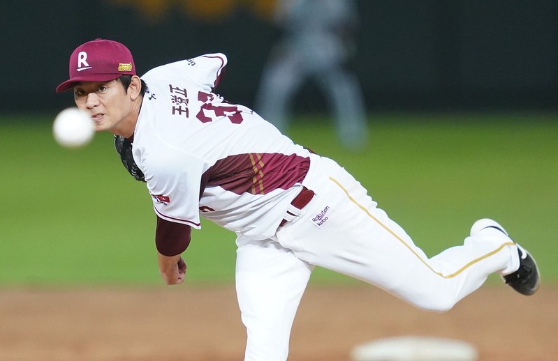 王溢正先發6局無責失。（特約攝影游智勝攝）