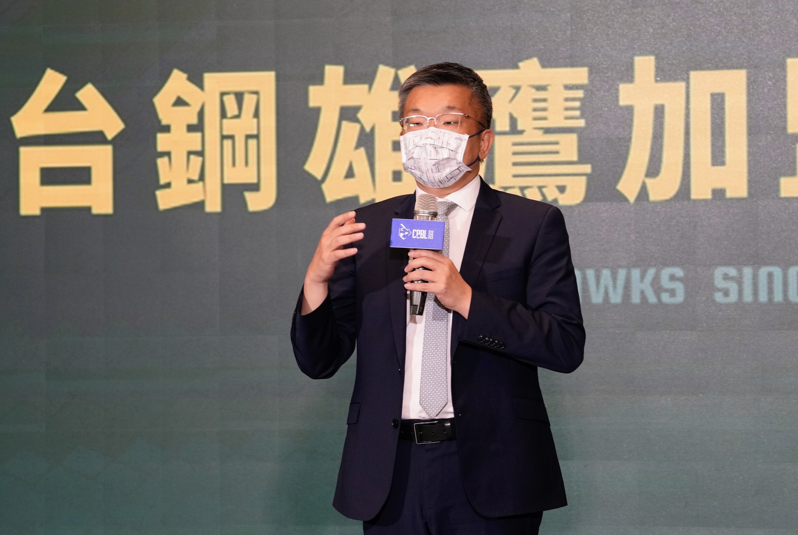 中職會長蔡其昌。（特約攝影游智勝攝）