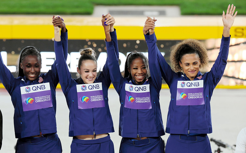 男女1600接力橫掃奪金　美國33獎牌創紀錄