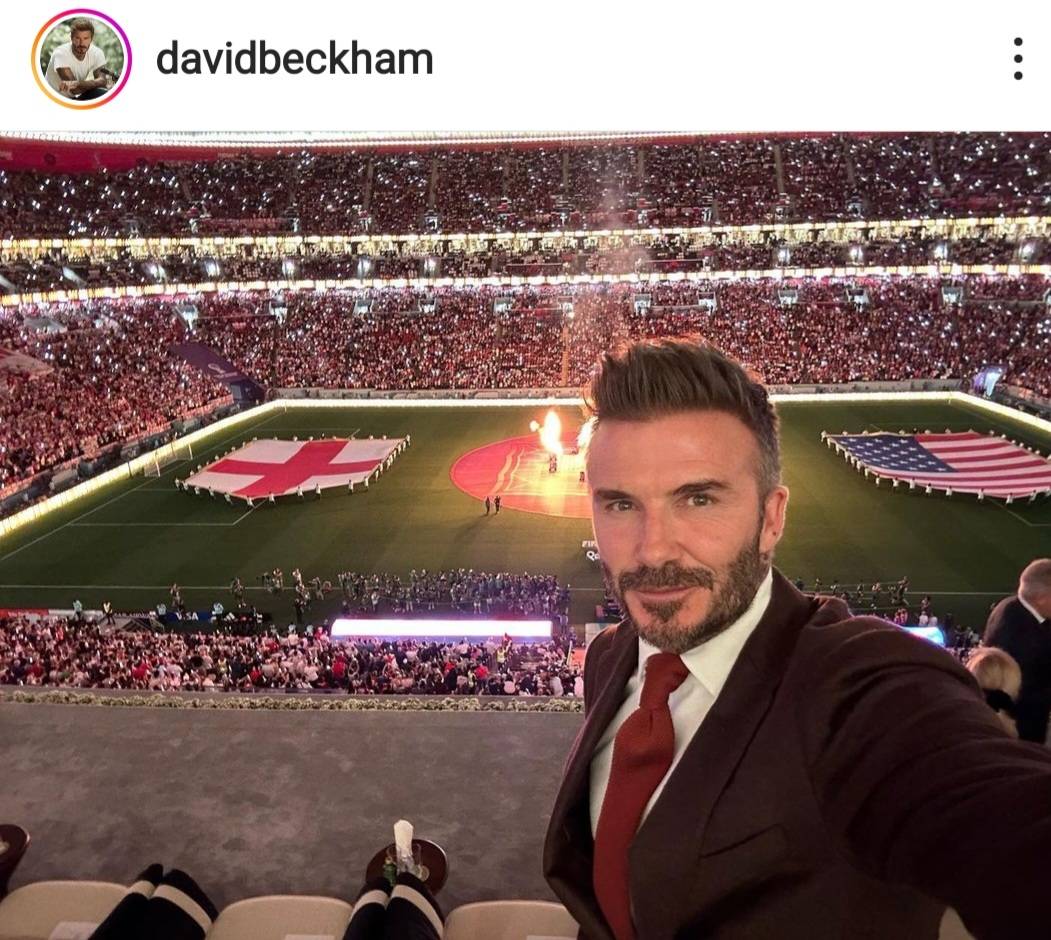 最帥觀眾！　貝克漢1張場邊自拍照近200萬人按讚