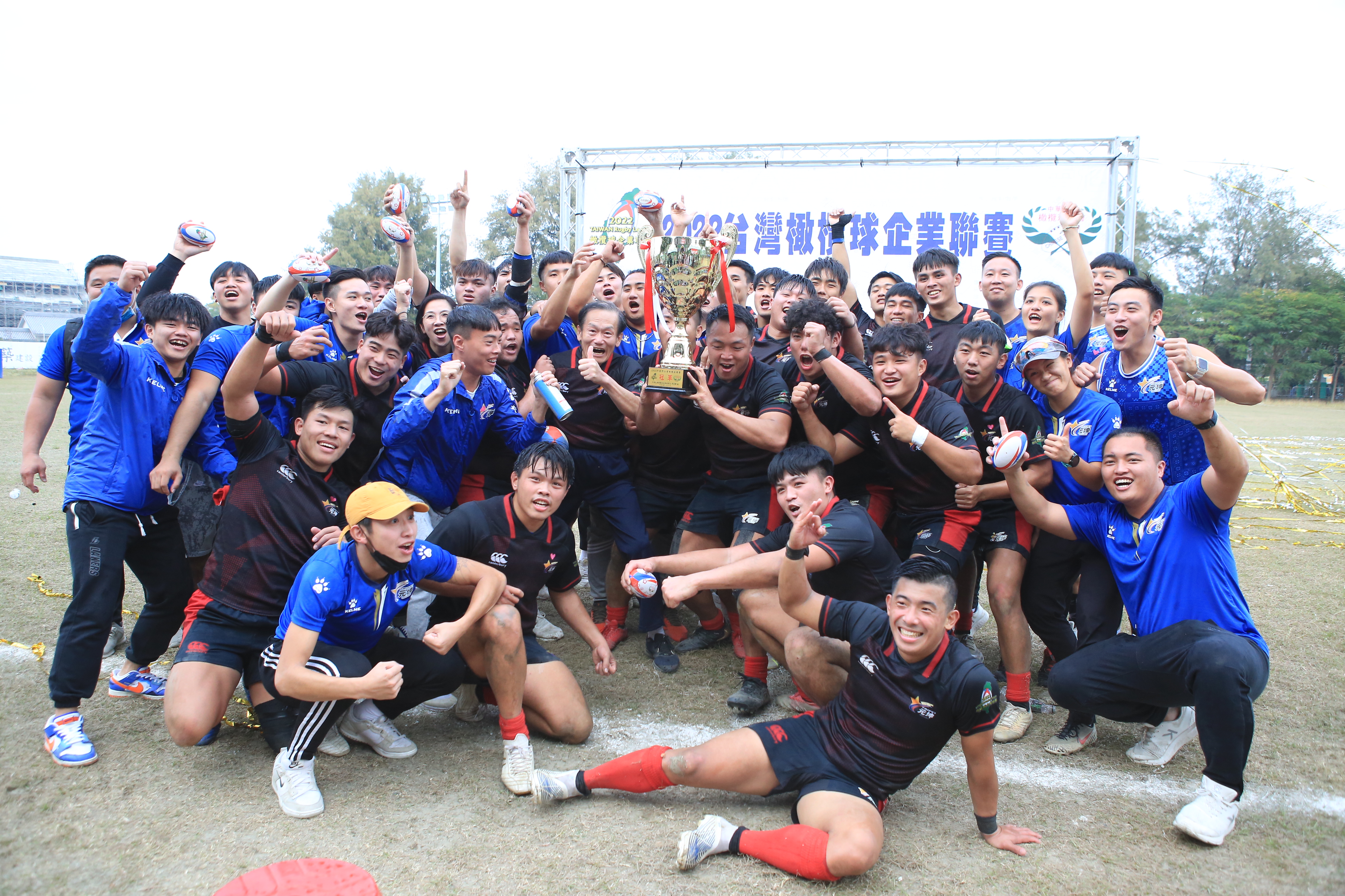 首屆企業橄欖球聯賽落幕　台北元坤8戰全勝封王