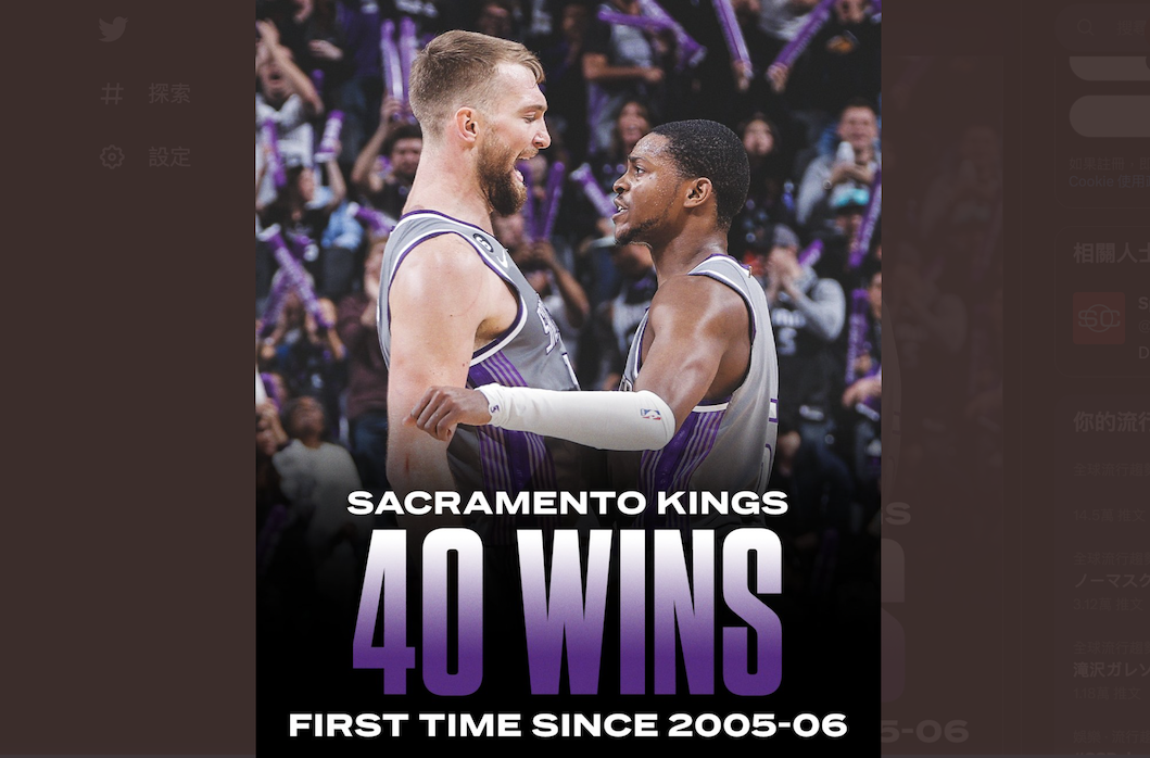 國王本季40勝　總教練Mike Brown是第二人達此成就