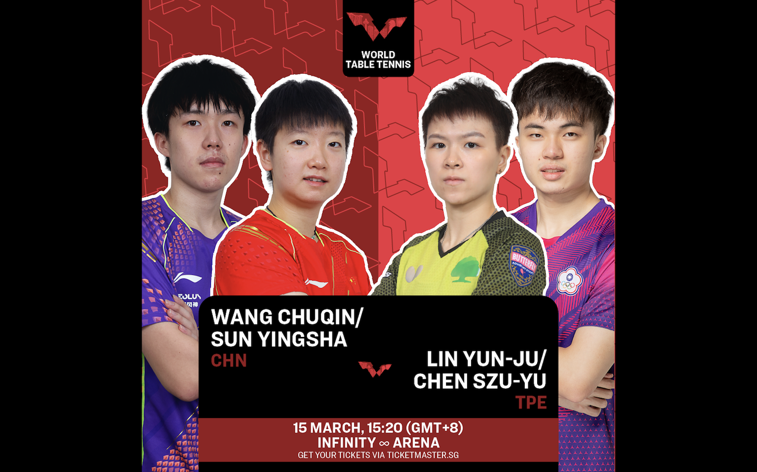 WTT新加坡大滿貫賽混雙4強賽　林昀儒/陳思羽落敗