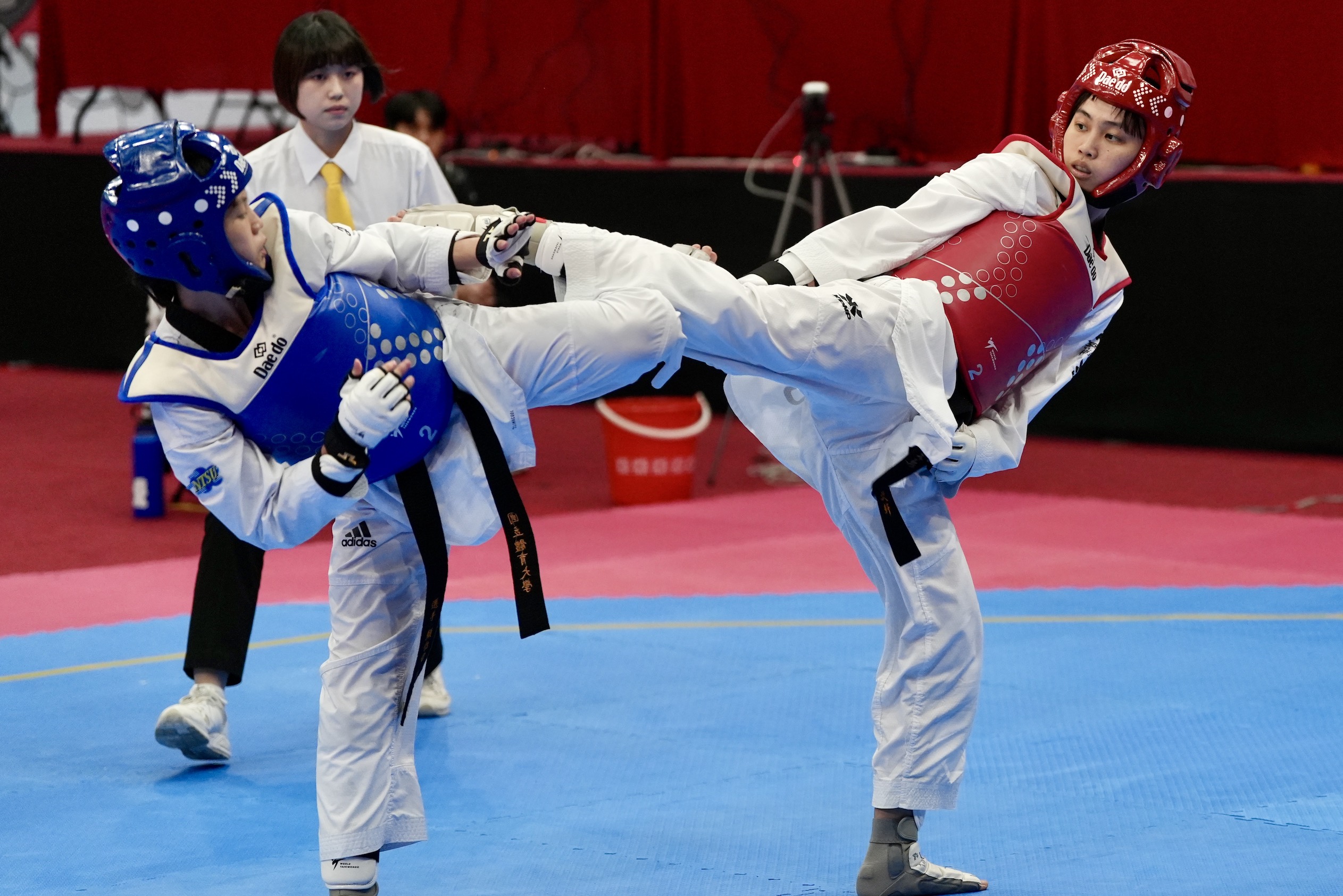 全大運跆拳道　為了讓電子設備減少干擾　採取閉門比賽