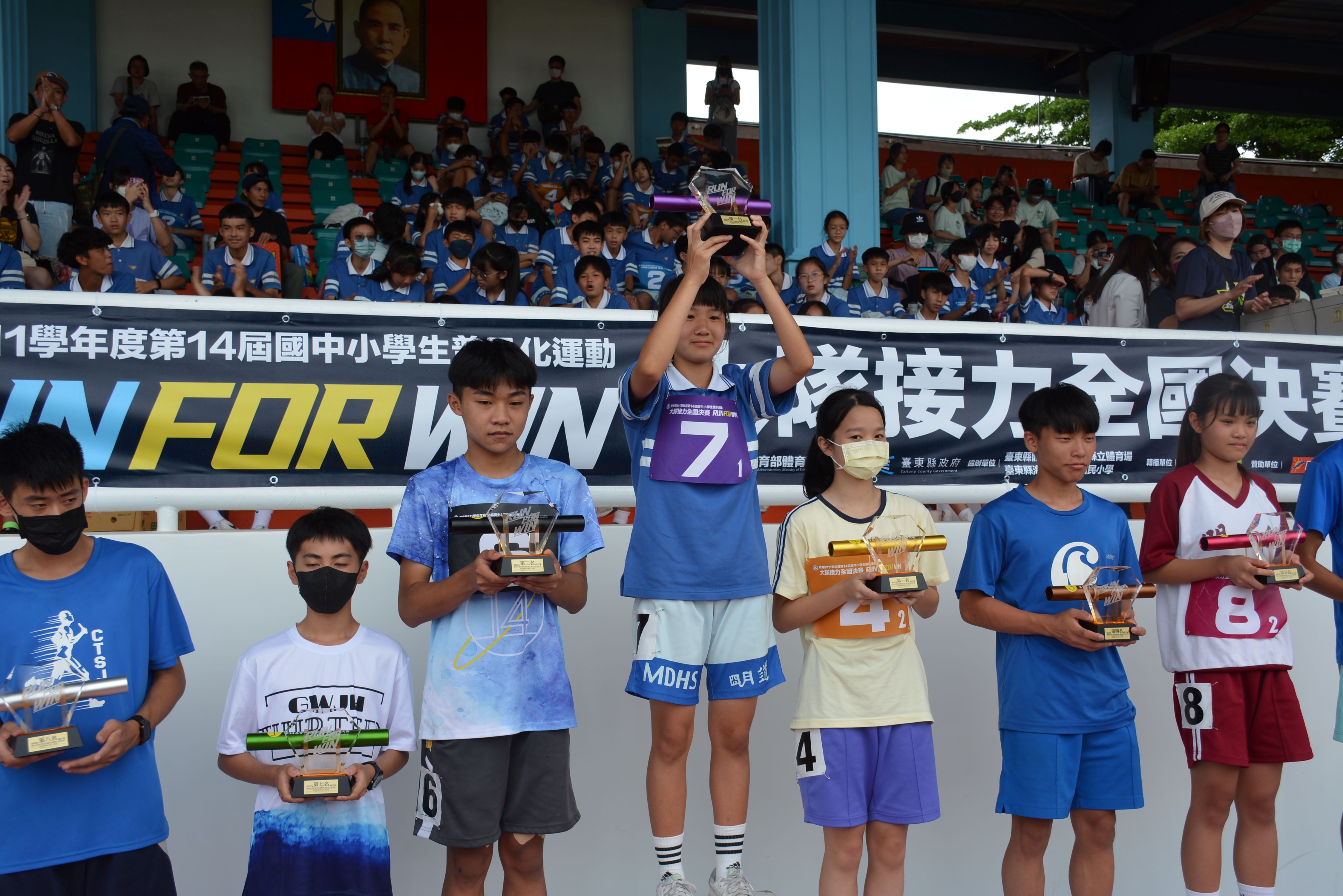 全國國中大隊接力台東登場 中市明道獲1金1銀