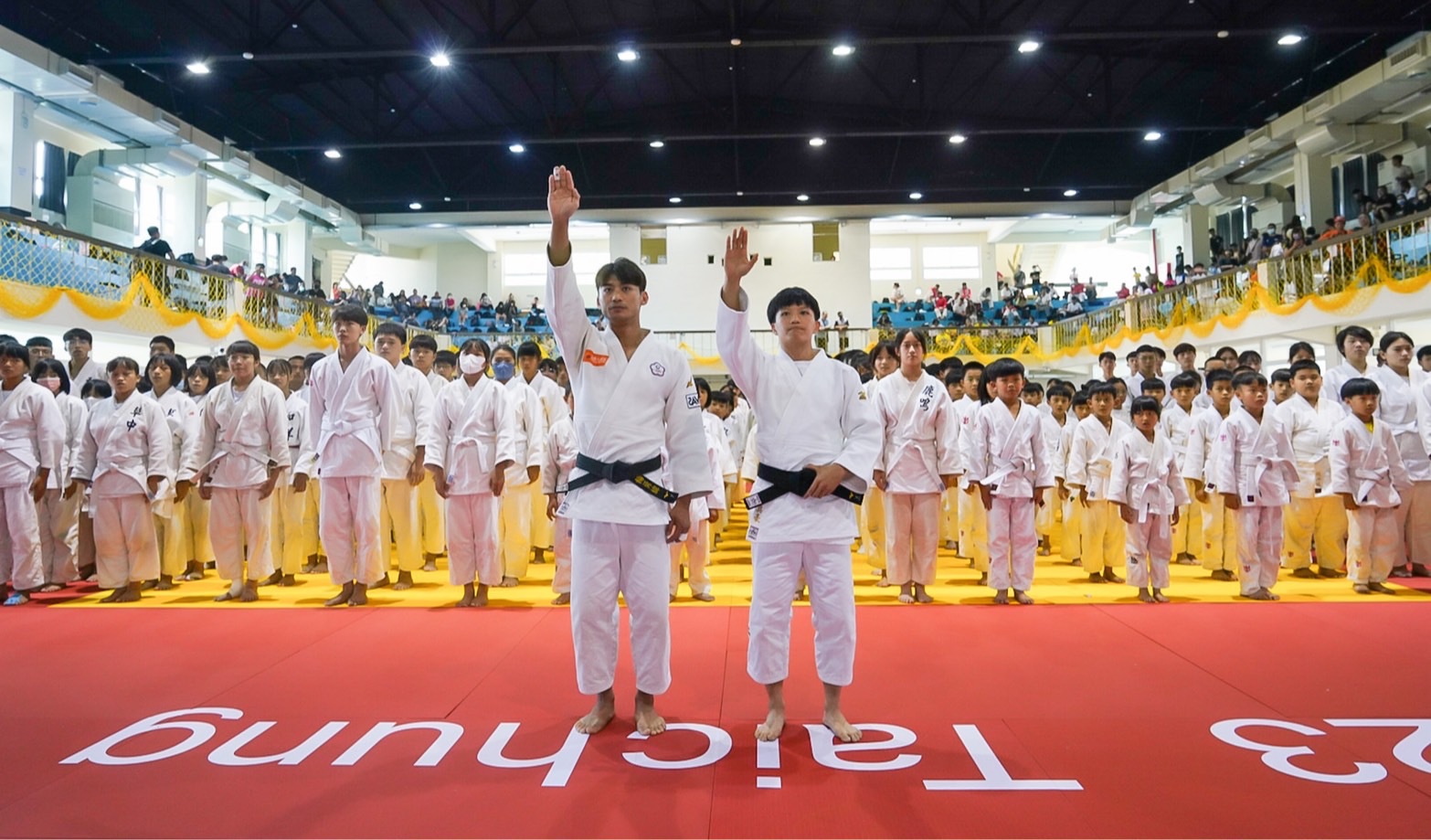 中部五縣市柔道錦標賽　奧運國手楊勇緯、林真豪傳承經驗