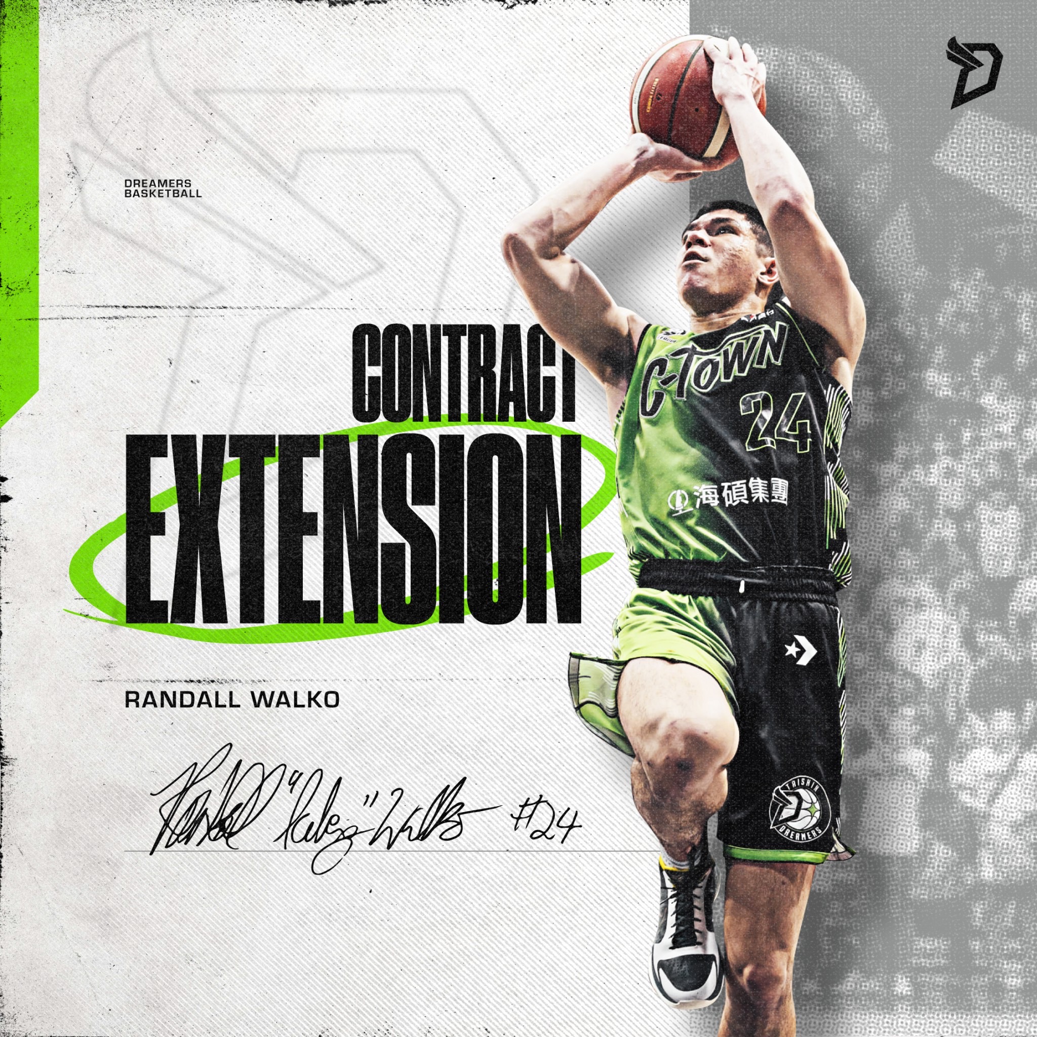 十字韌帶撕裂傷復原　夢想家與沃克延長合約