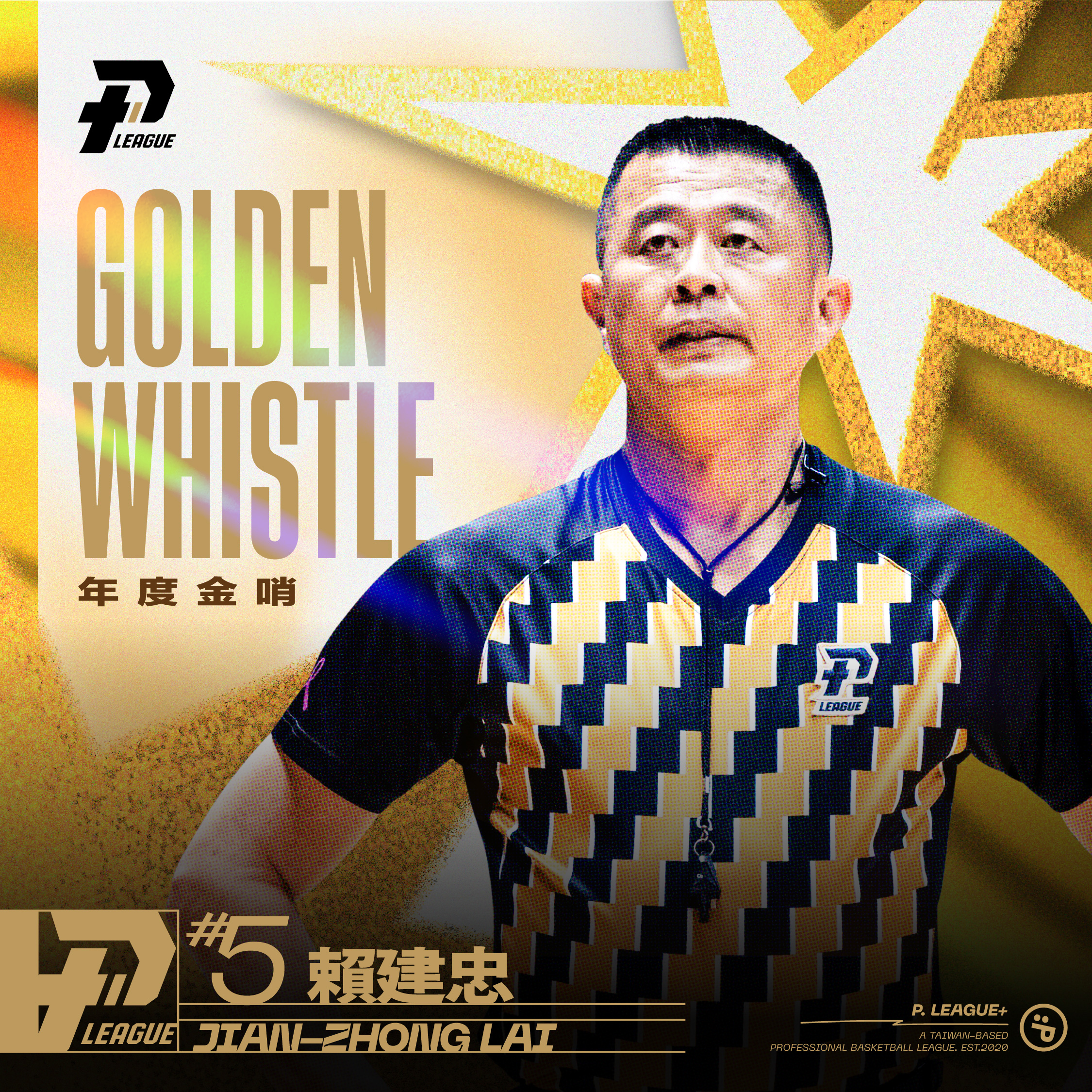 裁判資歷32年　賴建忠獲PLG金哨獎