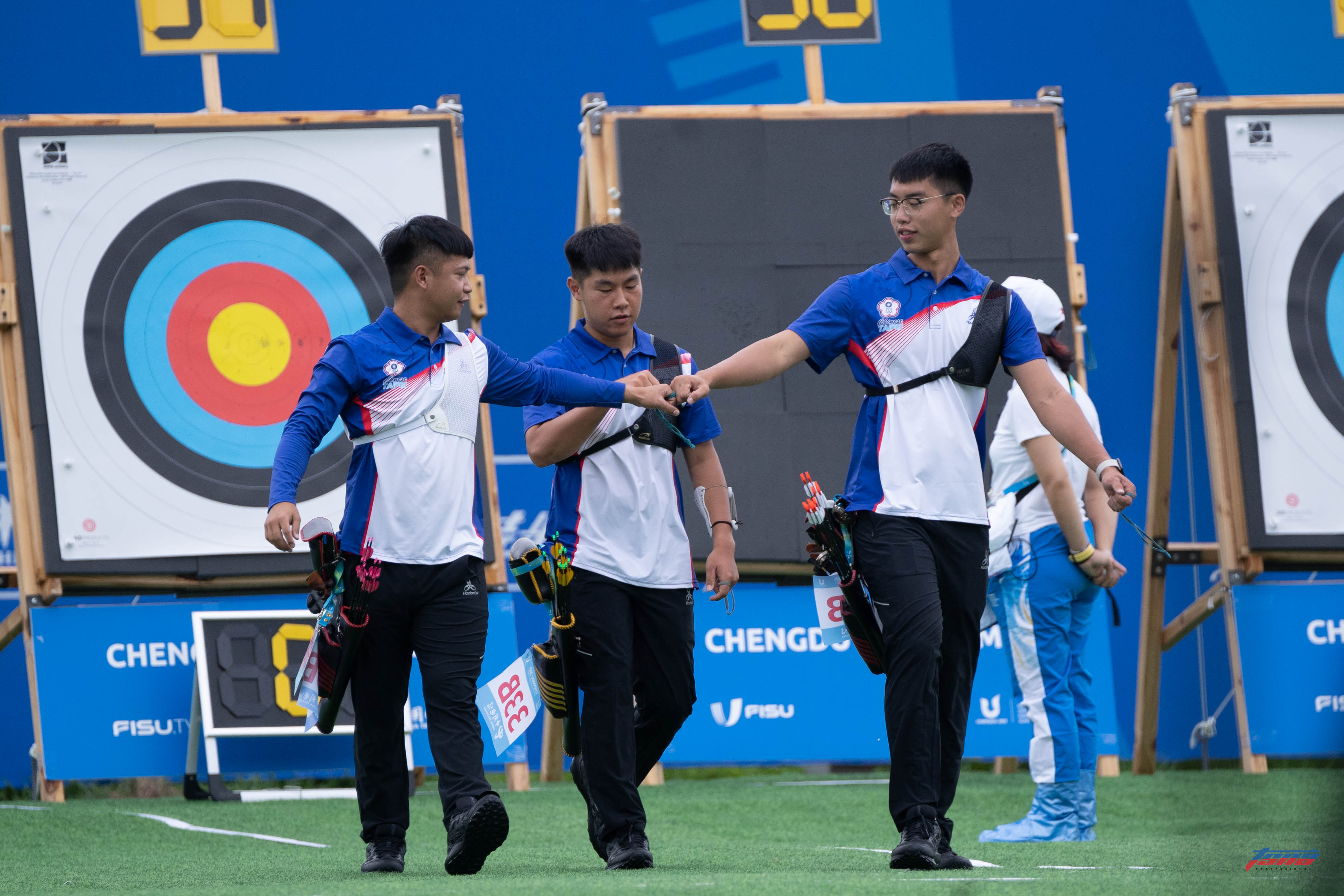 成都世大運射箭反曲弓　中華男隊挺進團體金牌戰  