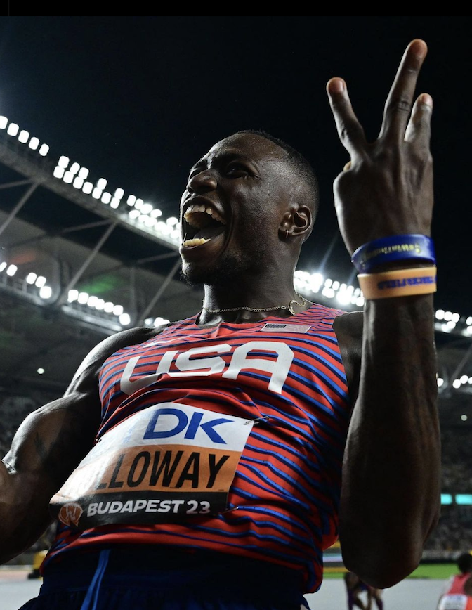 田徑世錦賽男子110公尺跨欄　Grant Holloway三連霸