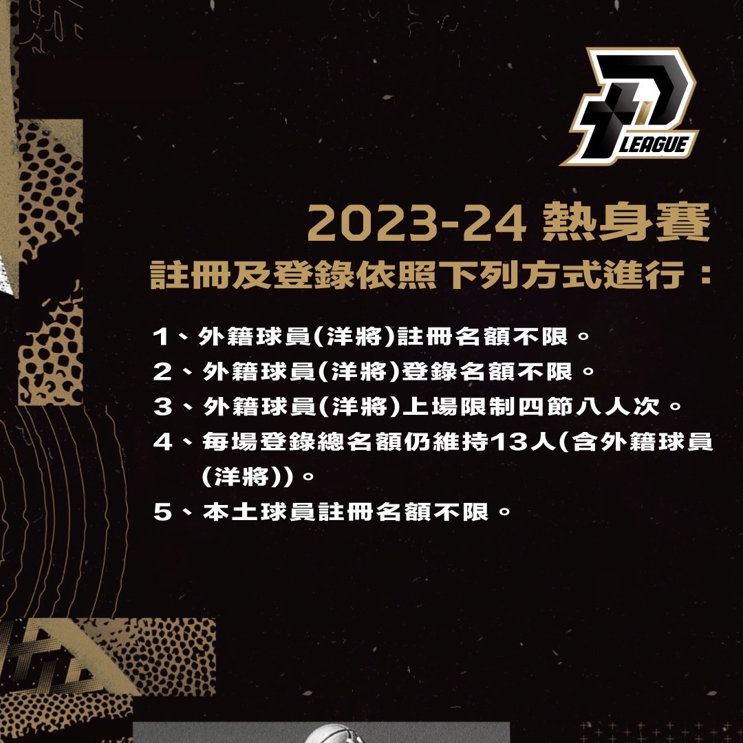 PLG熱身賽基隆登場　洋將上場4節8人次