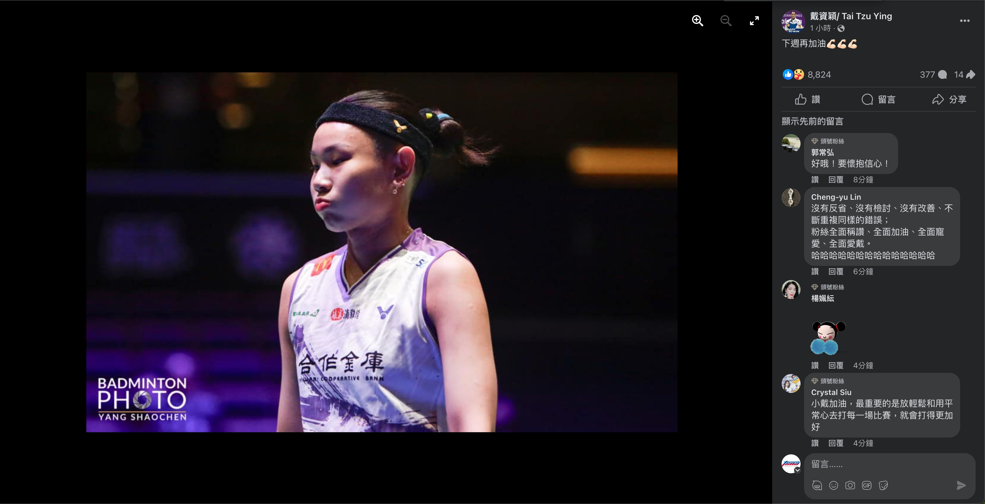 北極圈公開賽爆冷敗給泰國對手　戴資穎勉勵自己