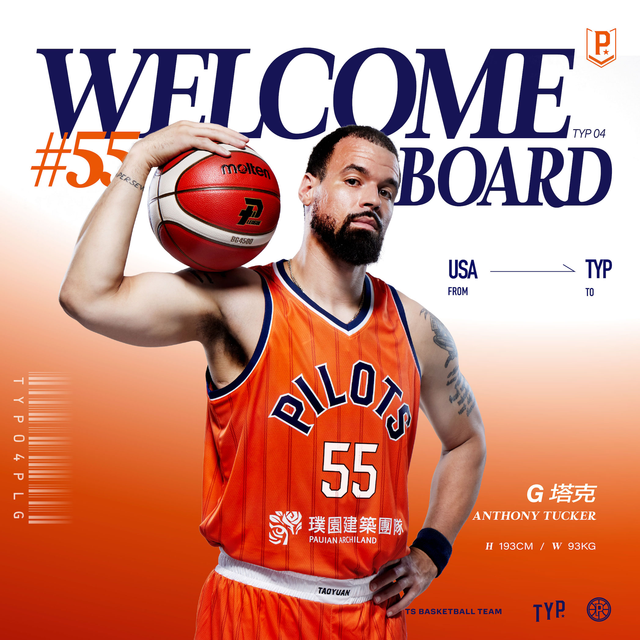 塔克以球員身份加盟領航猿　再次和總教練卡米諾斯合作