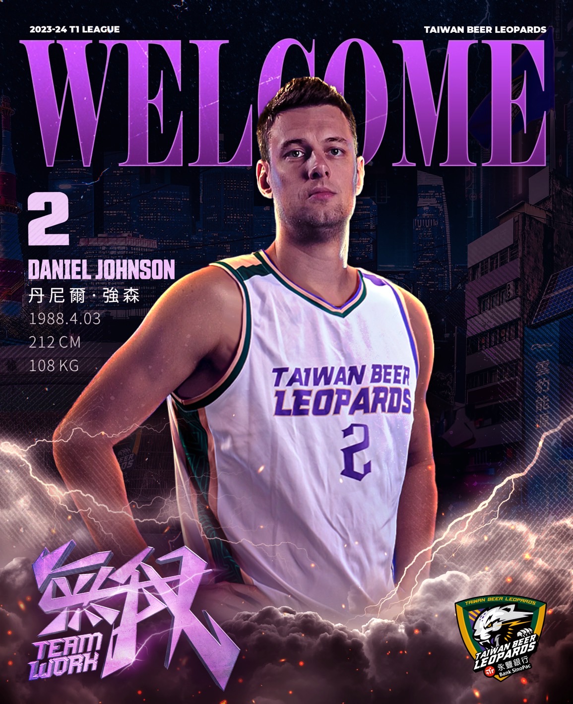 台啤雲豹再添洋將　澳籍中鋒明開箱