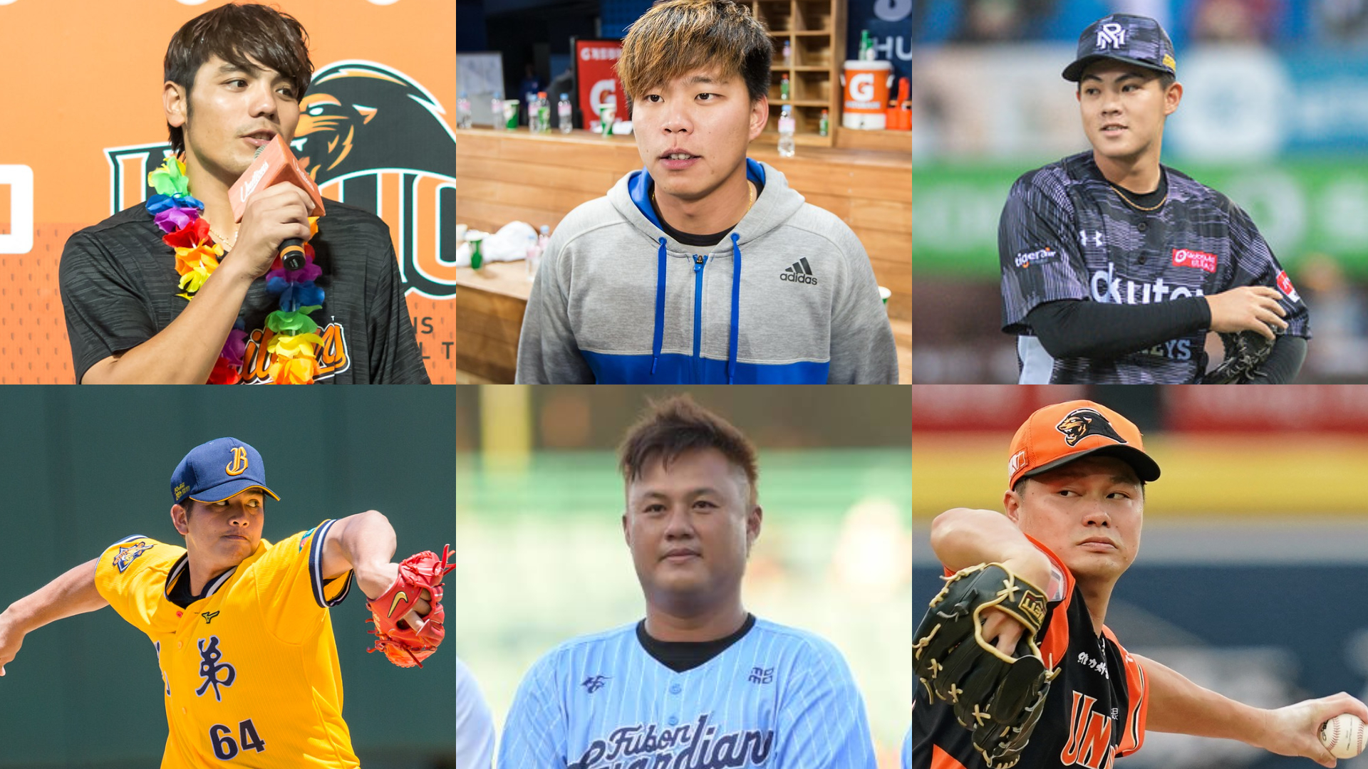 「林子崴」、「黃恩賜」、「羅國華」同名同姓組合選手。合成圖 資料照