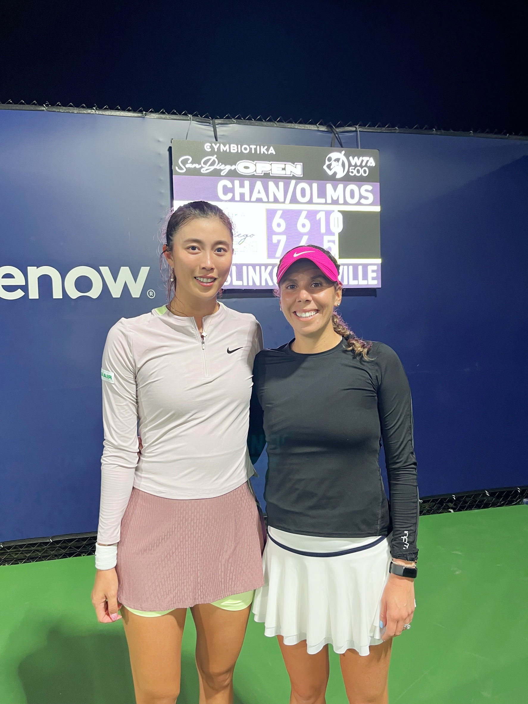 WTA》決勝搶10落敗　詹皓晴組合止步聖地牙哥賽8強