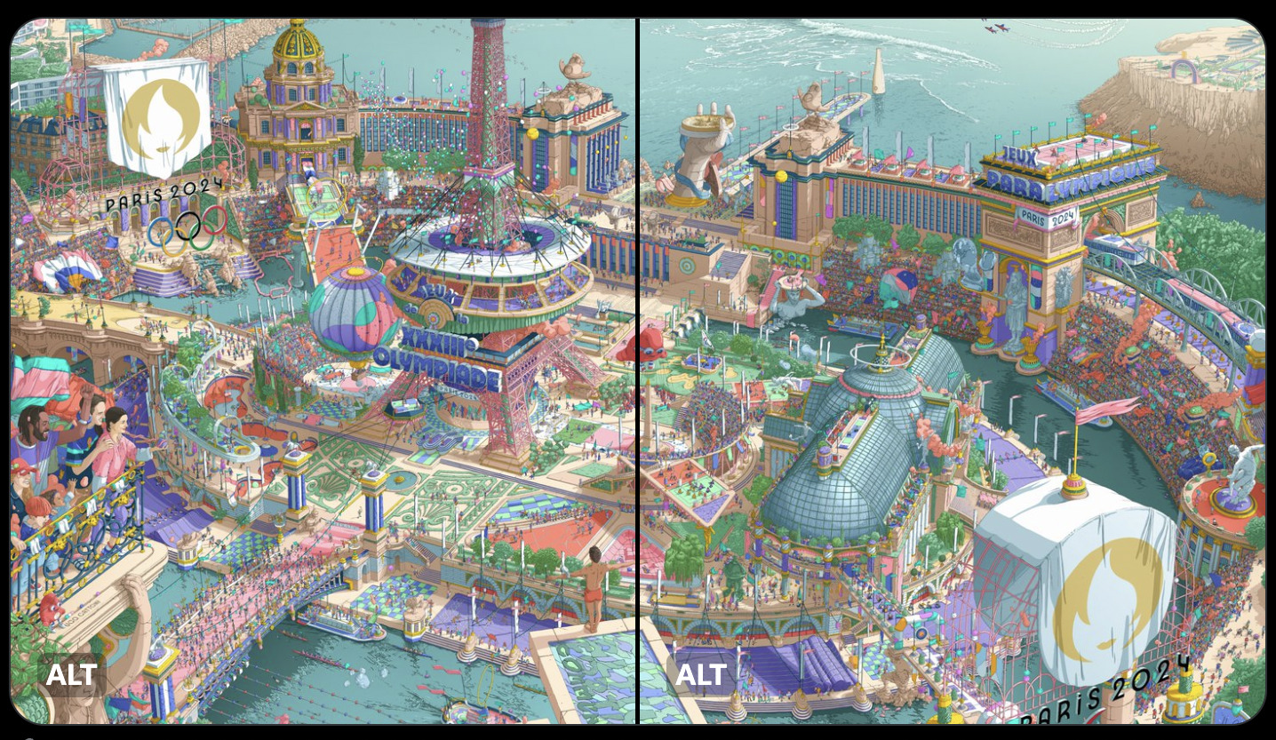 奧運》超現實主義海報亮相　作者曾幫愛馬仕設計