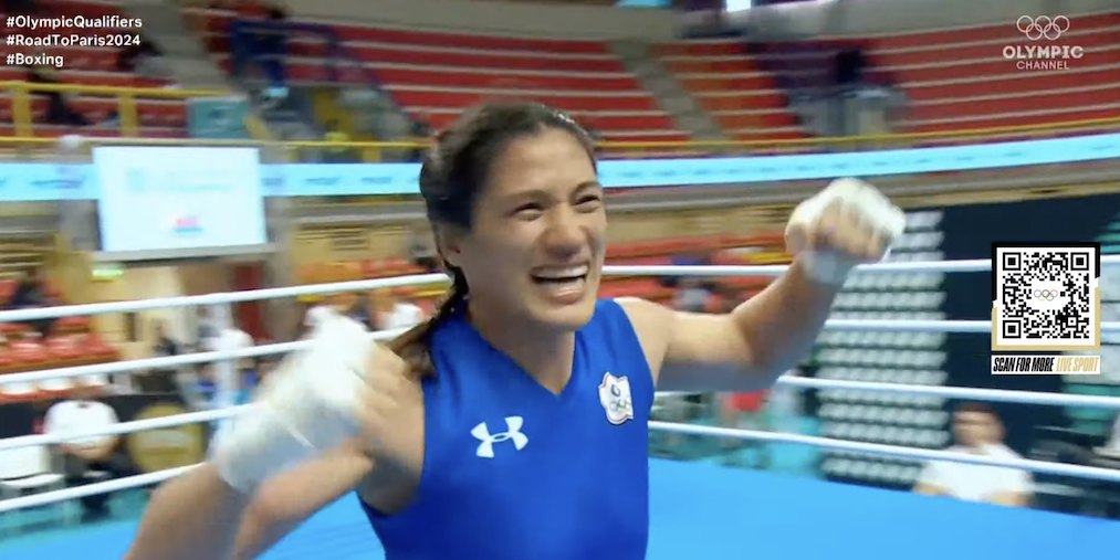 拳擊》陳念琴取得奧運資格　開心跪地親吻擂台