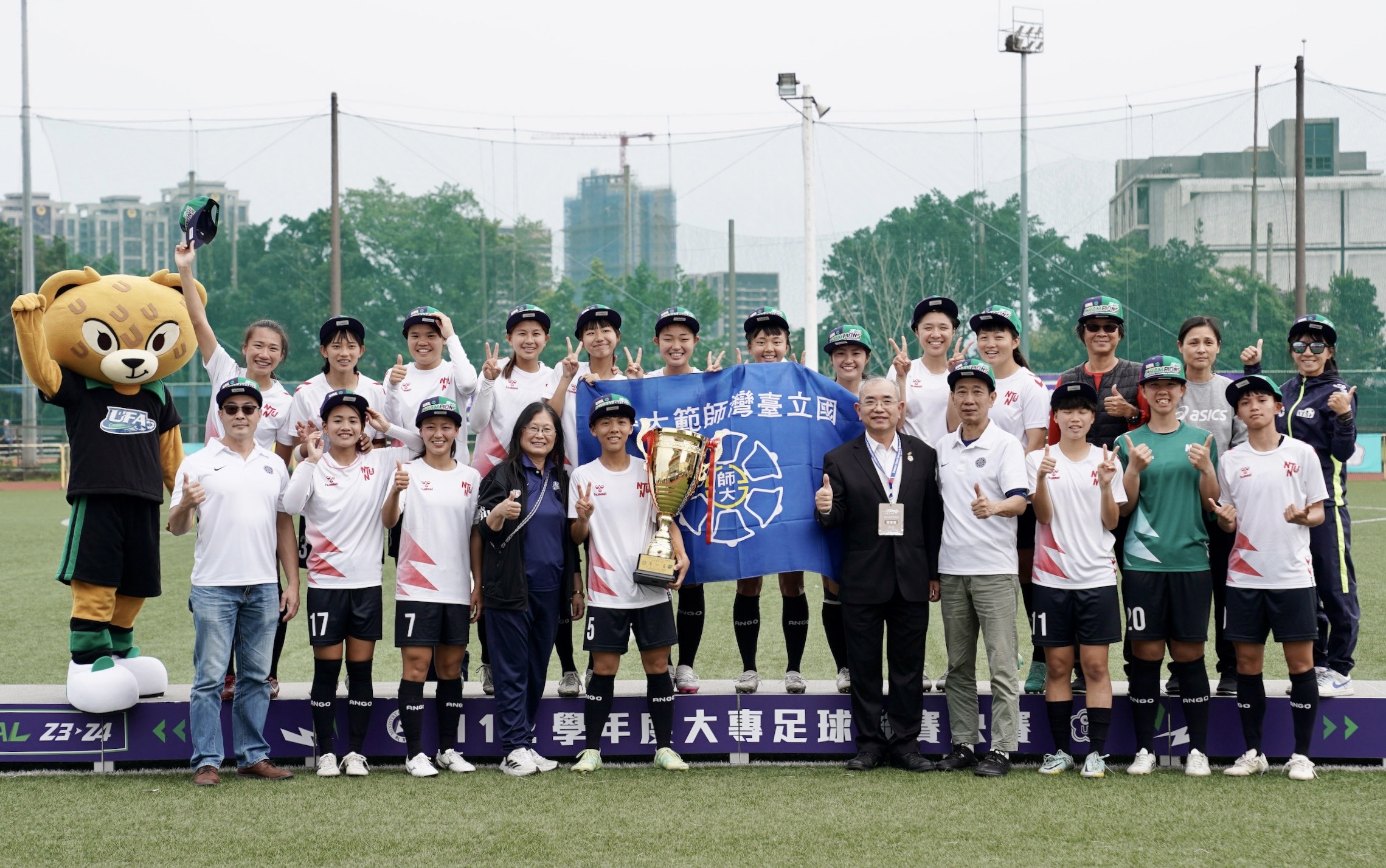 大專足球聯賽》大一林怡岑進2球　台灣師大女足二連霸 