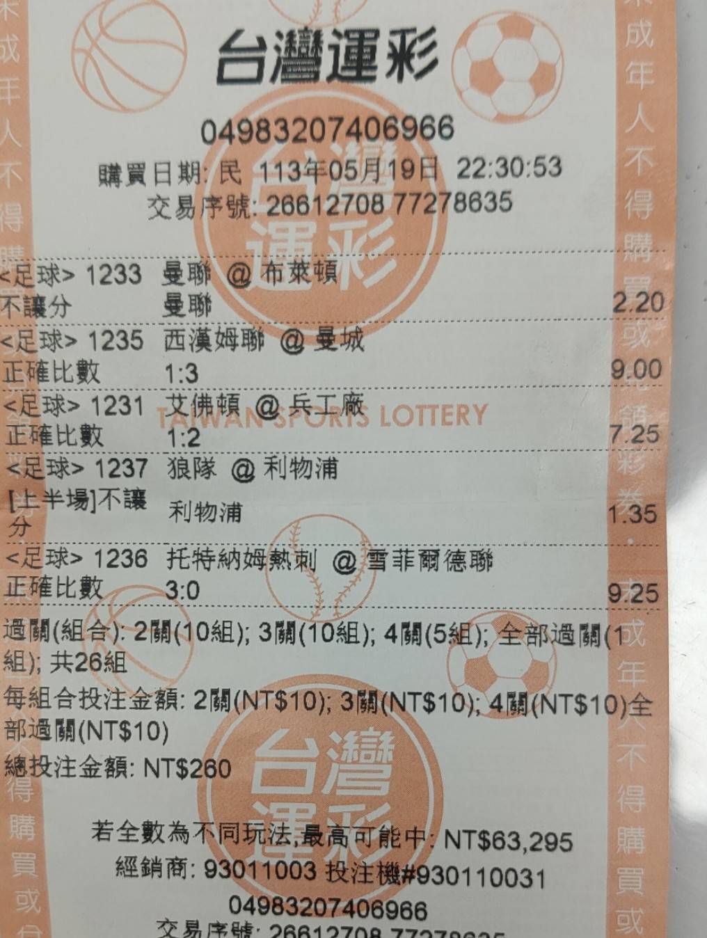 運彩觀測站》小美眉5關全過贏1793倍　可惜她只下10元