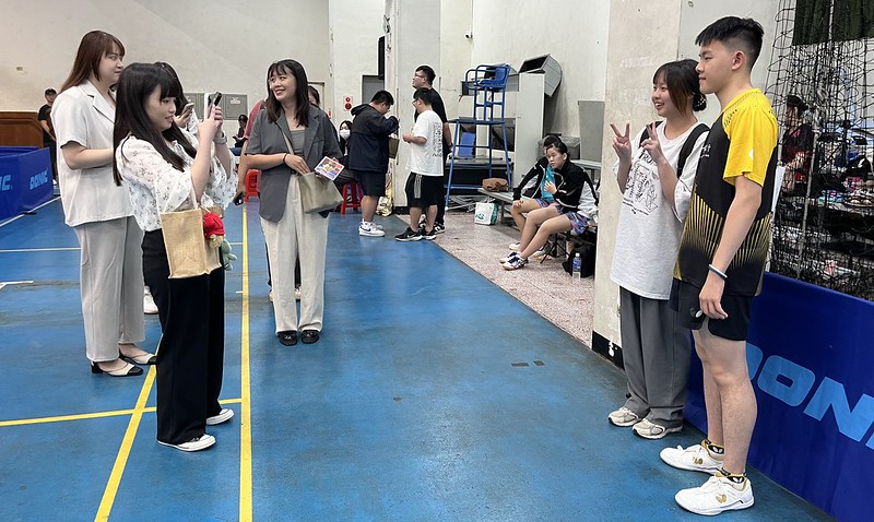 桌球》林昀儒、高承睿人氣旺　感謝球迷追比賽