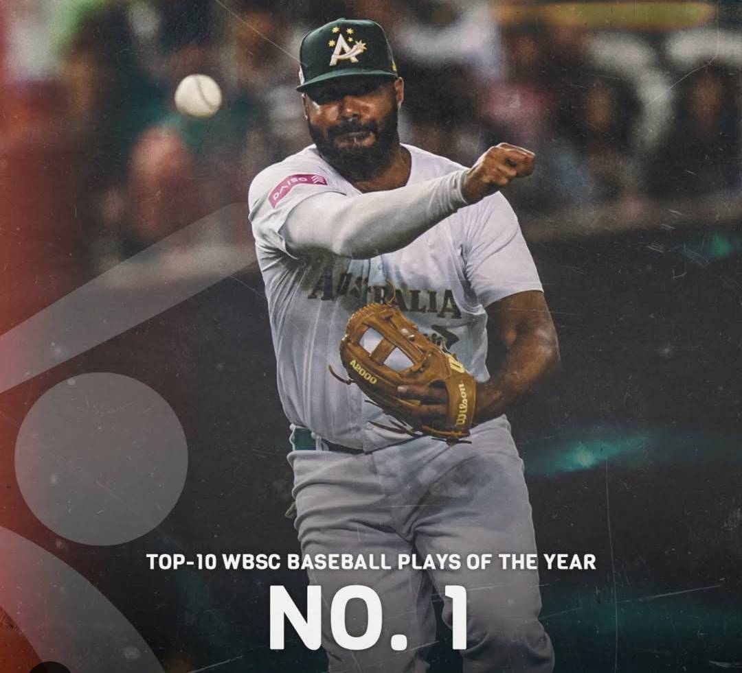 12強賽》影／官方認證澳洲三壘手最佳美技　陳晨威、江坤宇淪背景