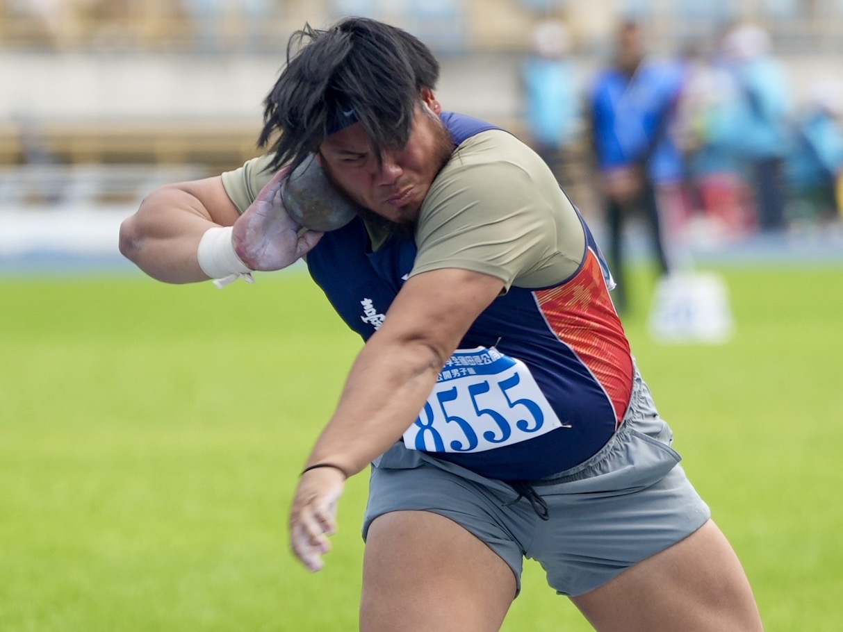 田徑春季盃》男子鉛球「大鬍子」馬皓瑋破張銘煌大會紀錄摘金　鎖定亞錦賽