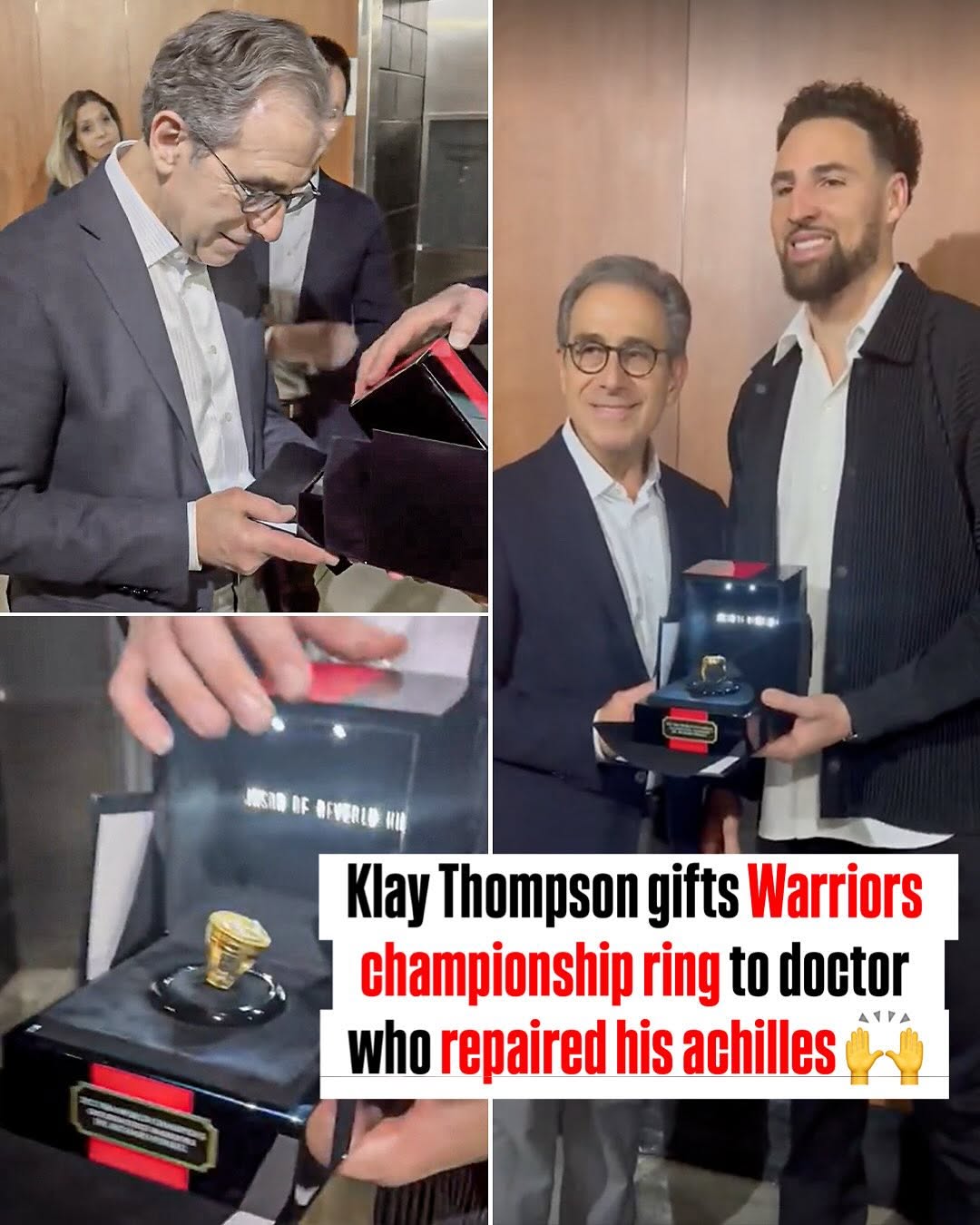 NBA》感念挽救生涯大恩　KT將勇士2022年冠軍戒轉贈給醫師