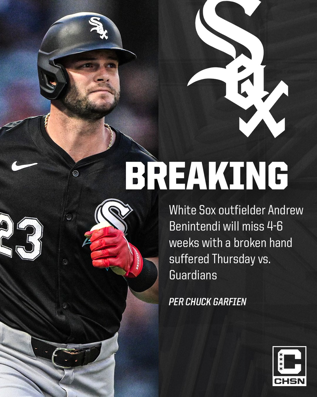 MLB》曾是金手套得主　Andrew Benintendi被觸身球擊中開季恐在傷兵名單