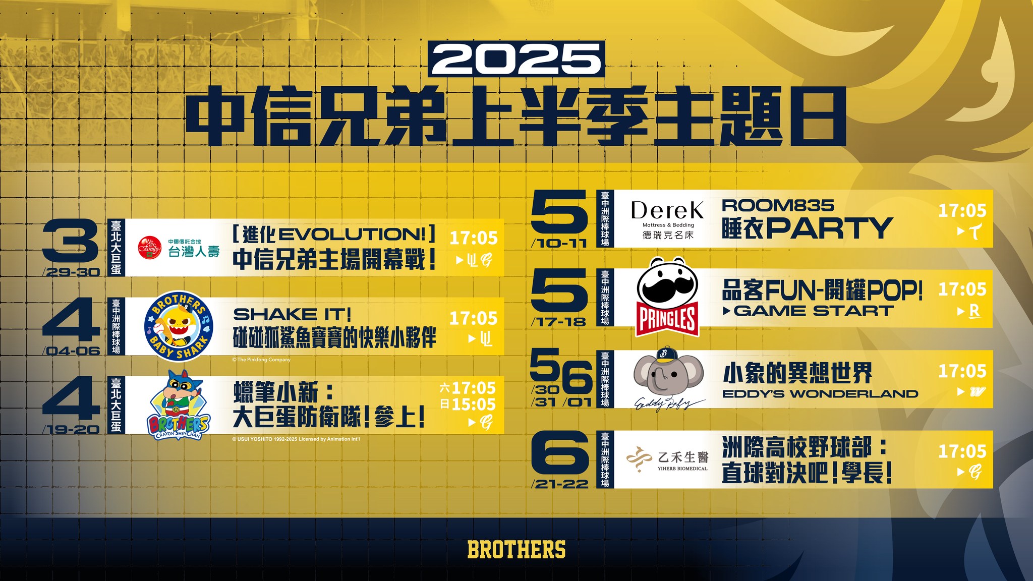 中信兄弟上半季主題日。中信兄弟提供。