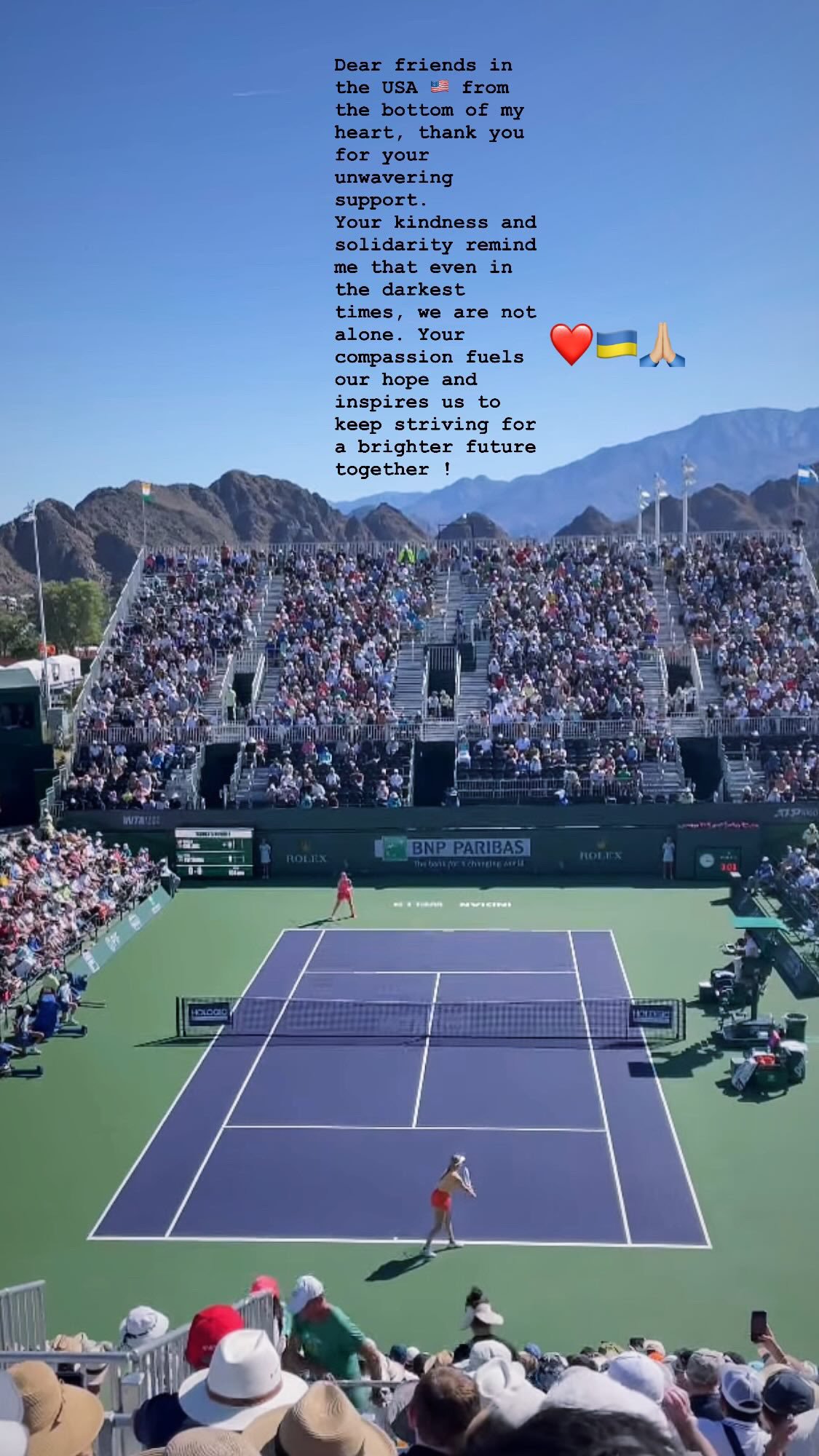 網球》烏克蘭Elina Svitolina覺得特別　總統發生衝突後仍獲得美國民眾支持