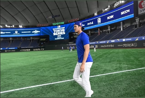 MLB海外賽》大谷翔平公開東京巨蛋練習照　2023年WBC之後首次在東蛋亮相