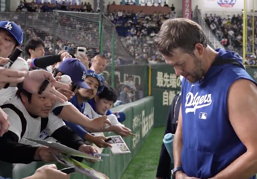 MLB海外賽》柯蕭感受大谷身影在日本無所不在　要8歲兒子學山本由伸投球