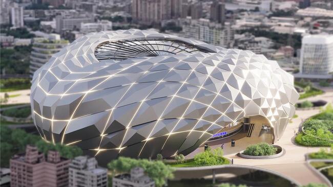 新北市大巨蛋最新模擬圖公布！ 75公尺、容納5萬人都超越台北大巨蛋