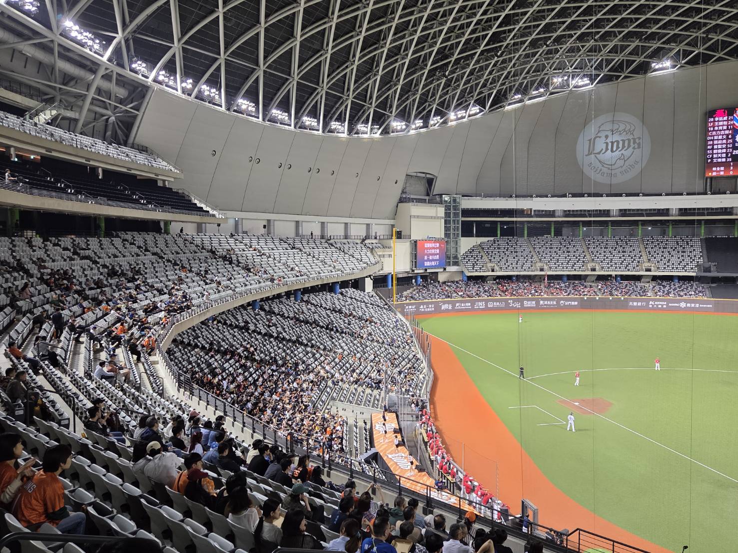 統一獅這周在台北大巨蛋3場主場。羅惠齡攝