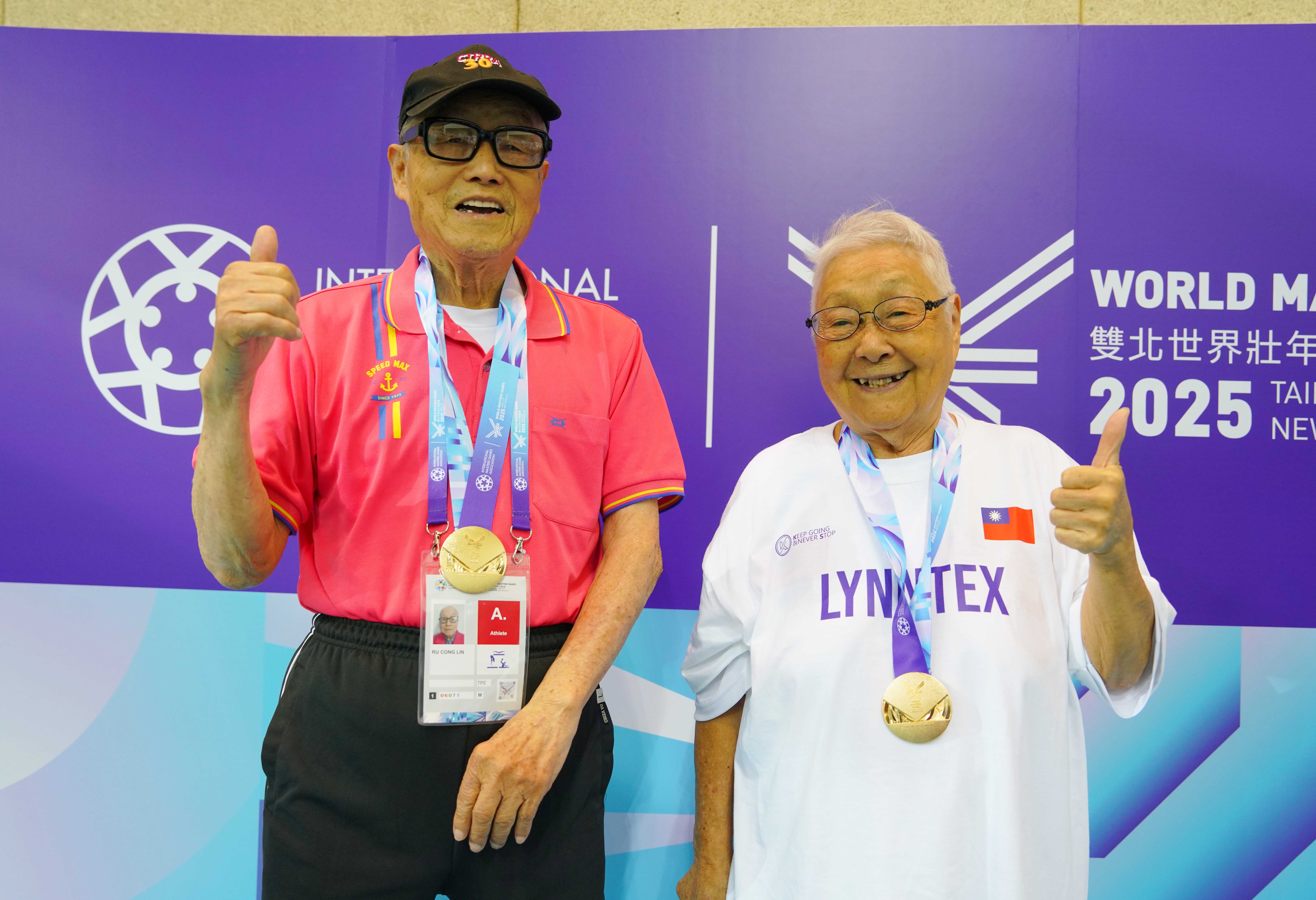 世壯運》「不老雙星」全場喝采！90歲林汝聰摘金靠運動防老　97歲唐成瑤「開五金行」不留白