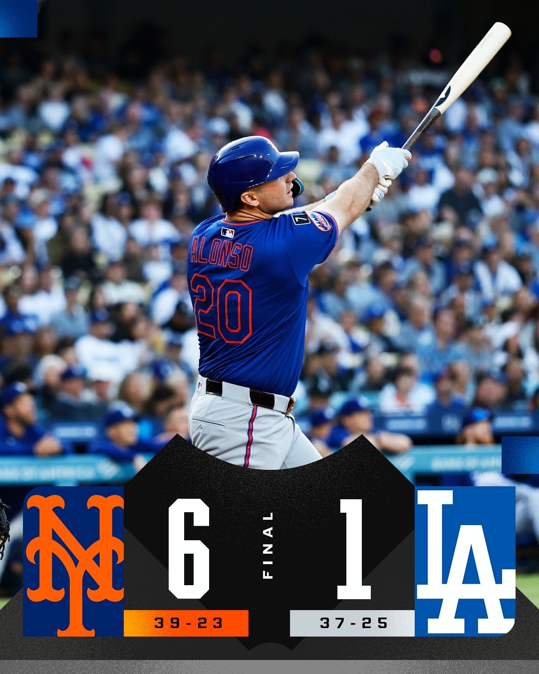 MLB》Alonso雙響5打點　4安大都會客場痛擊道奇