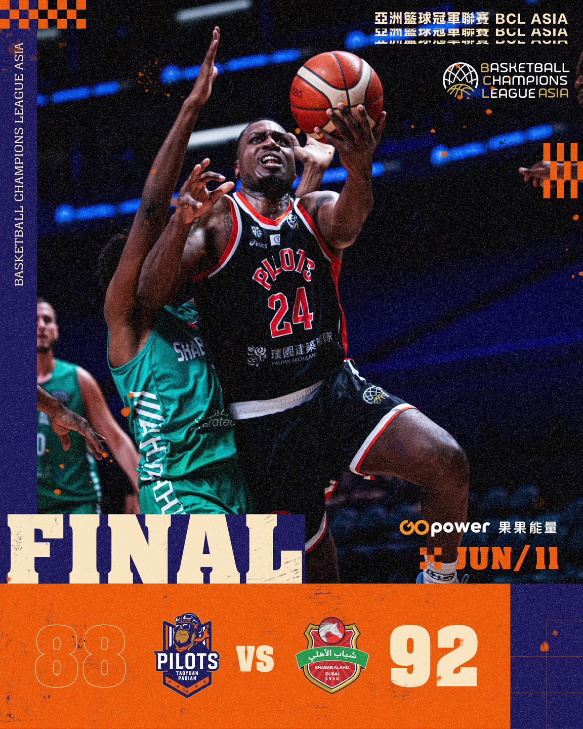 BCL Asia》白曜誠第三節受傷　領航猿4分惜敗止步8強　卡總感到難過也有開心