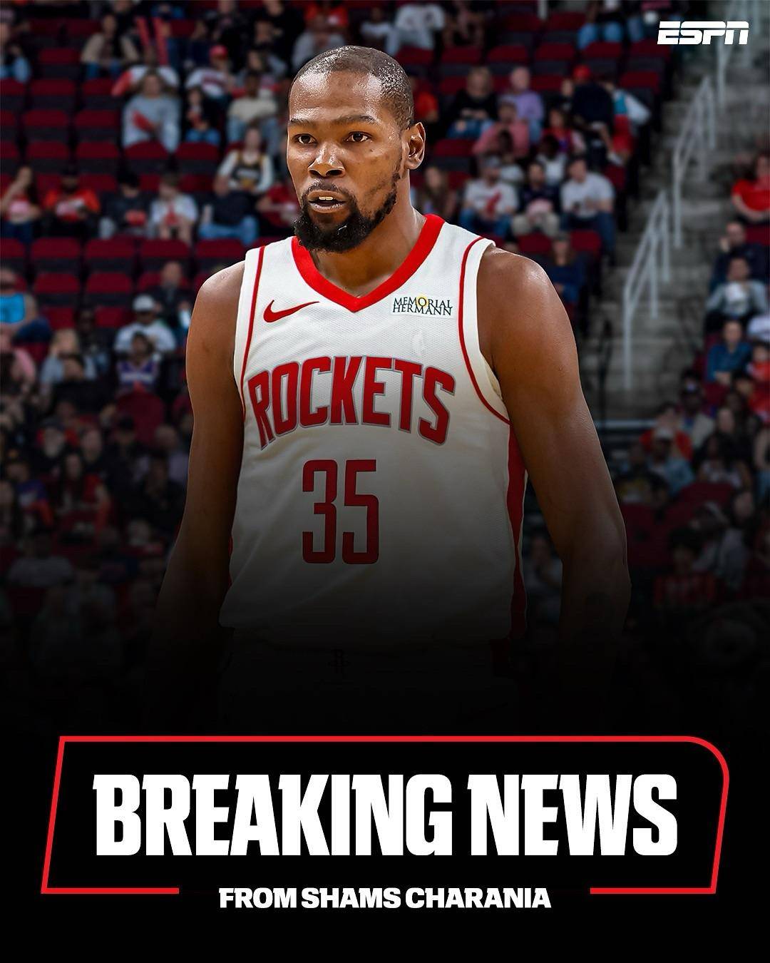 NBA》Kevin Durant轉戰火箭！　太陽三巨頭落幕