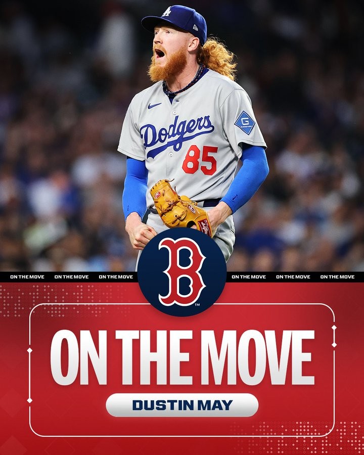 MLB》紅襪交易截止日前壓哨補強　向道奇換得右投Dustin May