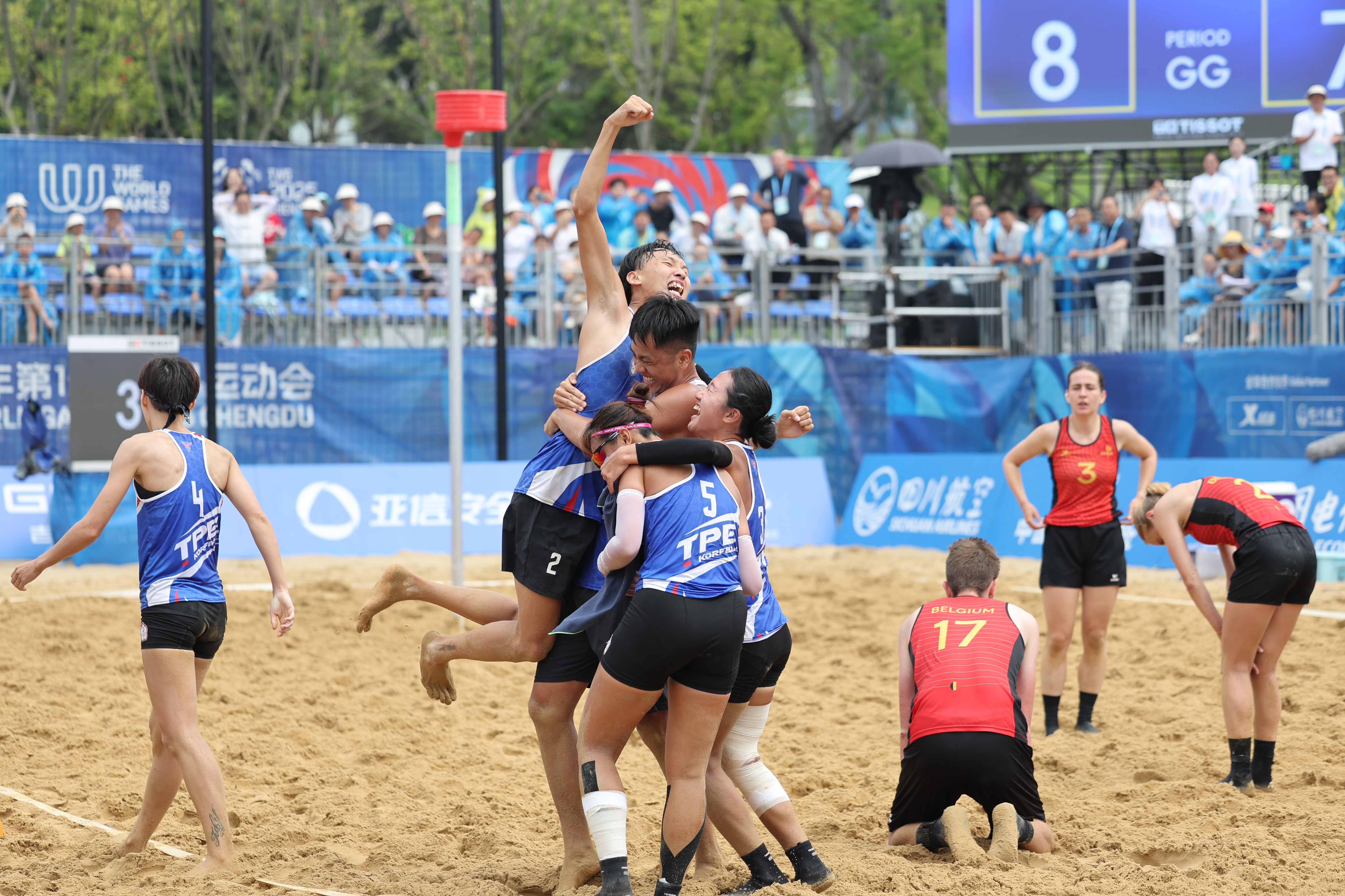 成都世運》黃英庭致勝絕殺！　中華隊勇奪沙灘合球歷史首金